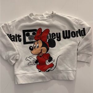 Disney Kids Minnie Mouse White and Red Sweatshirt